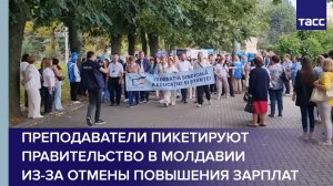 Преподаватели пикетируют правительство в Молдавии из-за отмены повышения зарплат