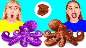 Челлендж. Шоколадная Еда vs Настоящая еда # Смешные Ситуации и Неудачи от Fun Challenge