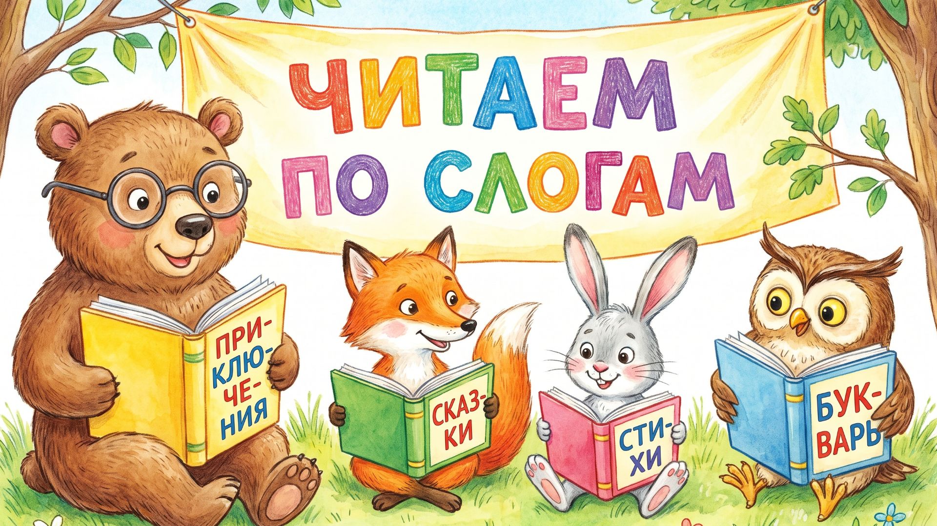 Учимся читать по слогам - как научить читать ркбенка-Мультик для детей