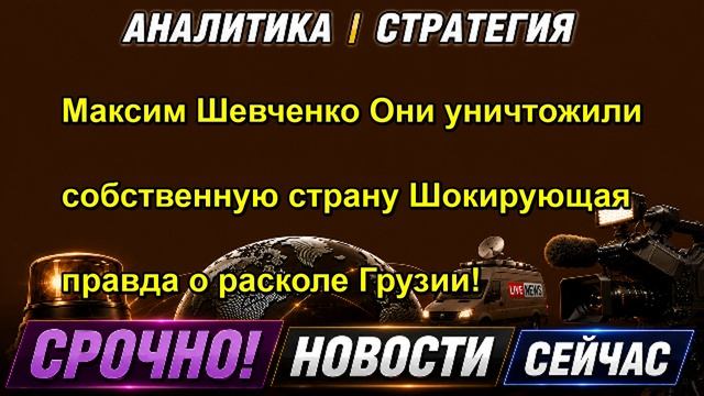 Максим Шевченко Они уничтожили собственную страну Шокирующая правда о расколе Грузии!