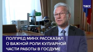 Полпред президента Гарри Минх рассказал о важной роли кулуарной части работы в Госдуме