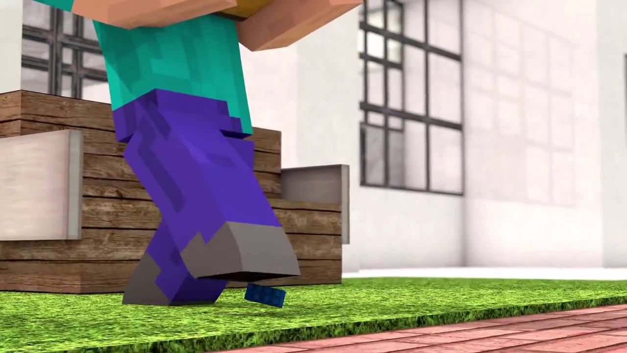Мультики   СТИВ НАСТУПИЛ НА ЛЕГО Мульт,Анимация \Minecraft  STEVE Stepped On A Lego