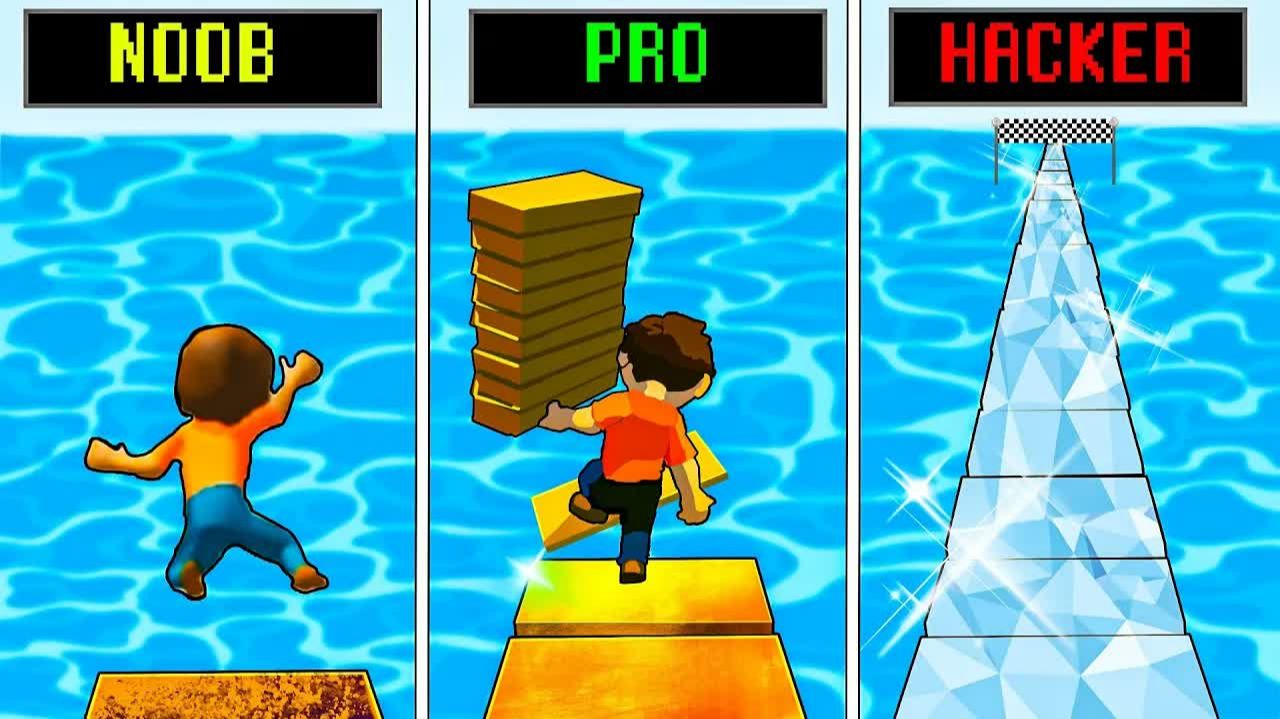 НУБ против ПРО против ХАКЕРА в Shortcut Run