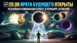🌌 20.08 Врата Будущего открыты: Редчайшее положение планет в Коридоре Затмений