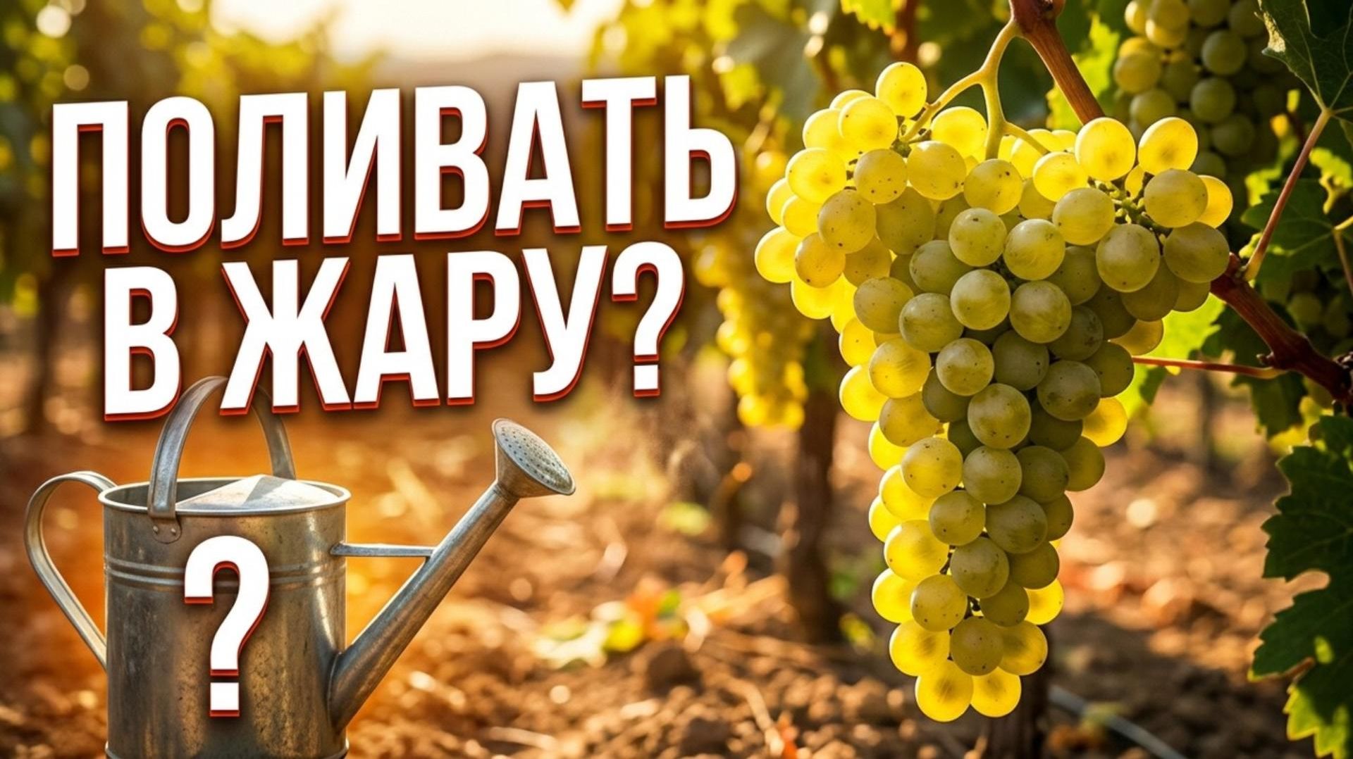 Пришла СИЛЬНАЯ ЖАРА! Можно ПОЛИВАТЬ ВИНОГРАД