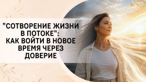 «Сотворение жизни в потоке»: как войти в Новое время через доверие