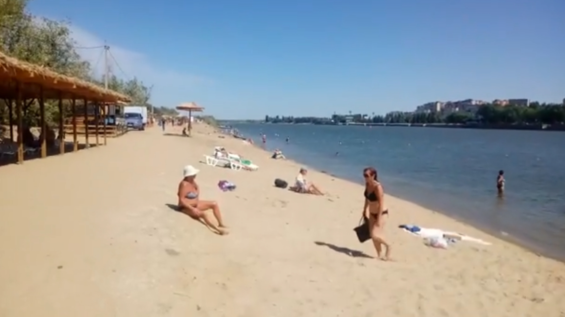Купание на пляже г.Астрахань