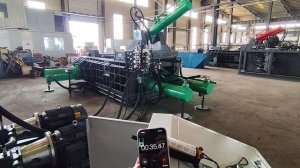 Тестируем на заводе перед отгрузкой Пресс-пакетировщик для металлолома 250 тонн.
