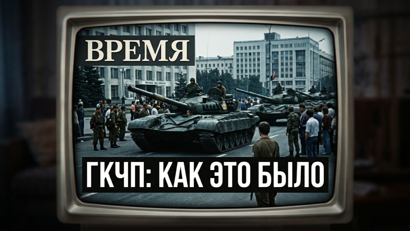 Программа Время эфир 19 августа 1991 года. #ГКЧП и обстановка в регионах #СССР. #история #ностальгия
