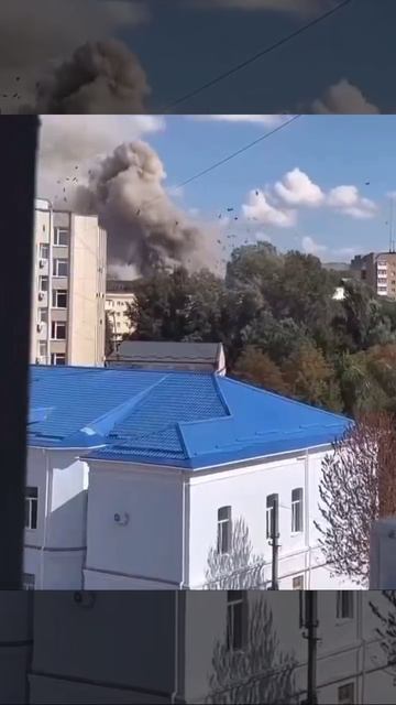 💥🚀🇺🇦Прилет второй «Бандероли» с другого ракурса по зданию ГУ Нацполиции в Житомире…