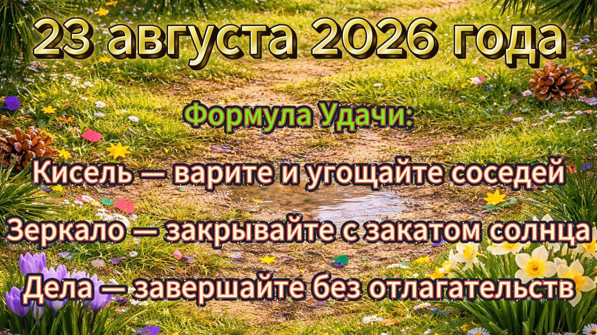 Народные приметы на 23 августа 2026 года