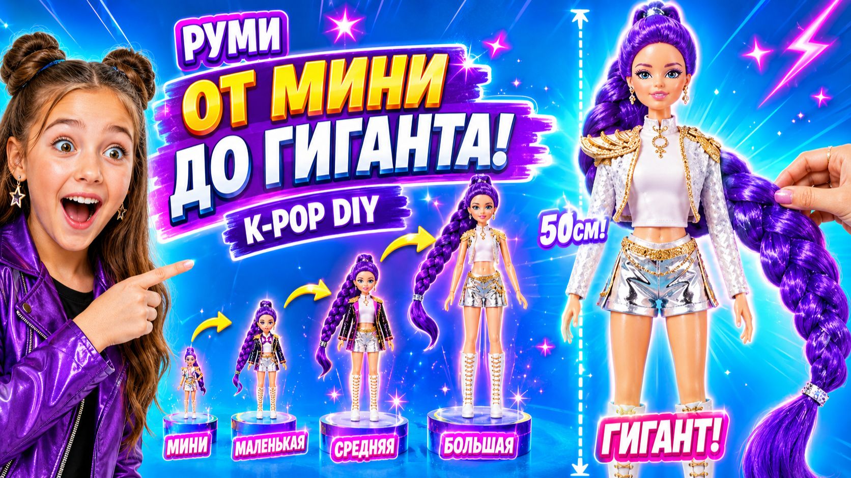 Я Сделала Руми в Миниатюрном и Гигантском Размерах! | Кей-Поп Охотницы на Демонов