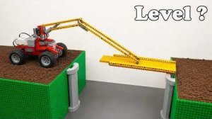 Экскаватор LEGO против гигантского разрушенного моста — эпичный переход или провал