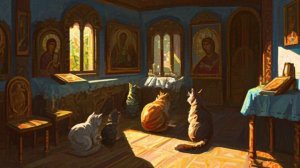 коты в монастырях