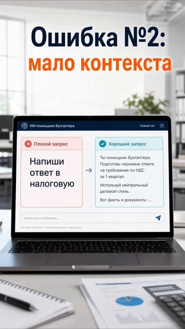 3 ошибки бухгалтера при работе с нейросетями