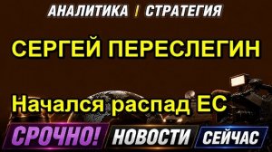 СЕРГЕЙ ПЕРЕСЛЕГИН Начался распад ЕС