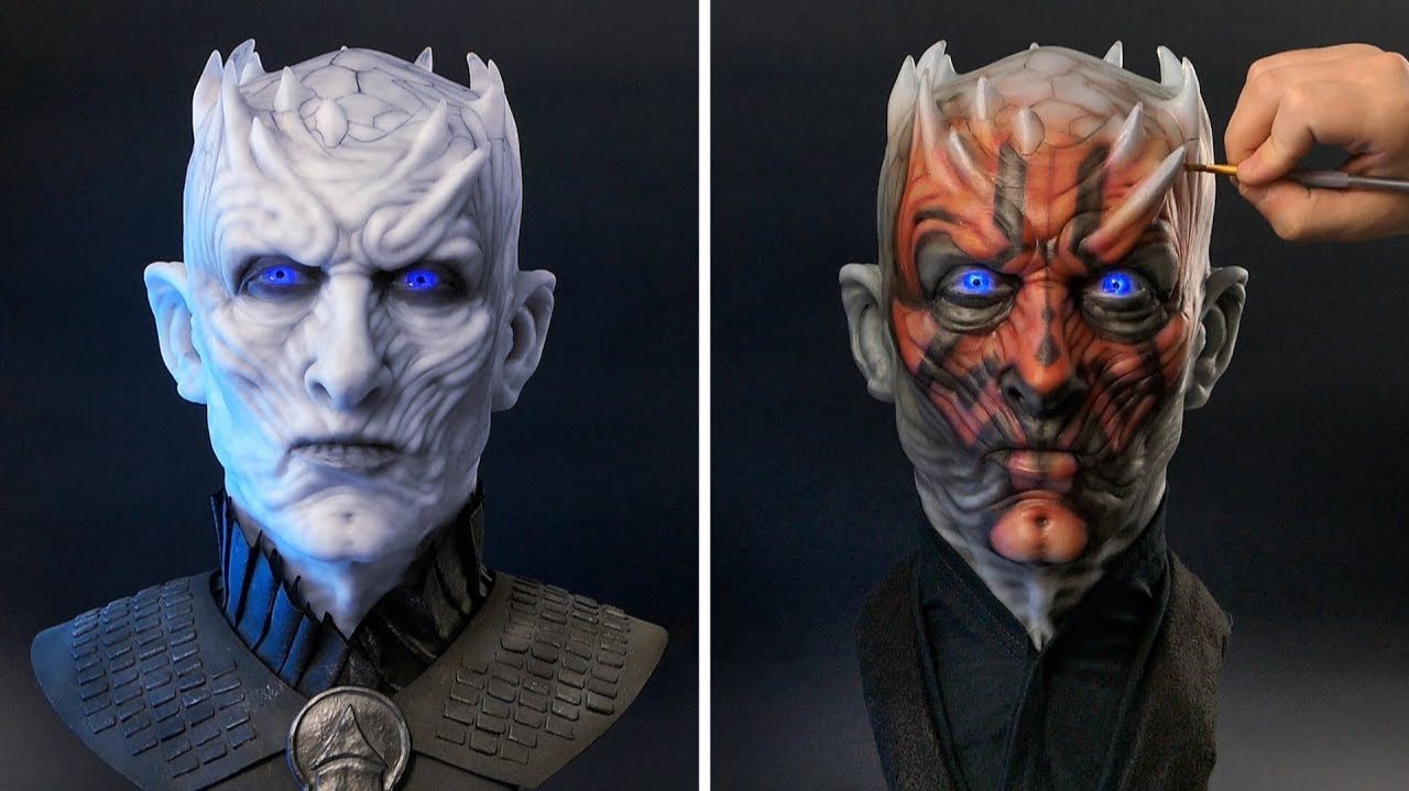 The Night King As Darth Maul - Sculpture Timelapse - Game Of Thrones Star Wars Mash-Up