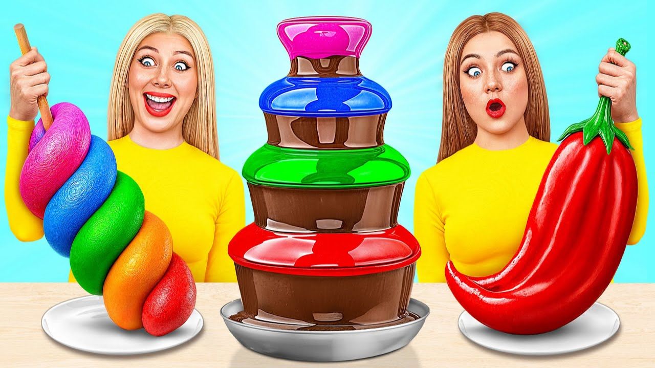 Шоколадный Фонтан Челлендж _ Эпичная Битва с Едой C Challenge