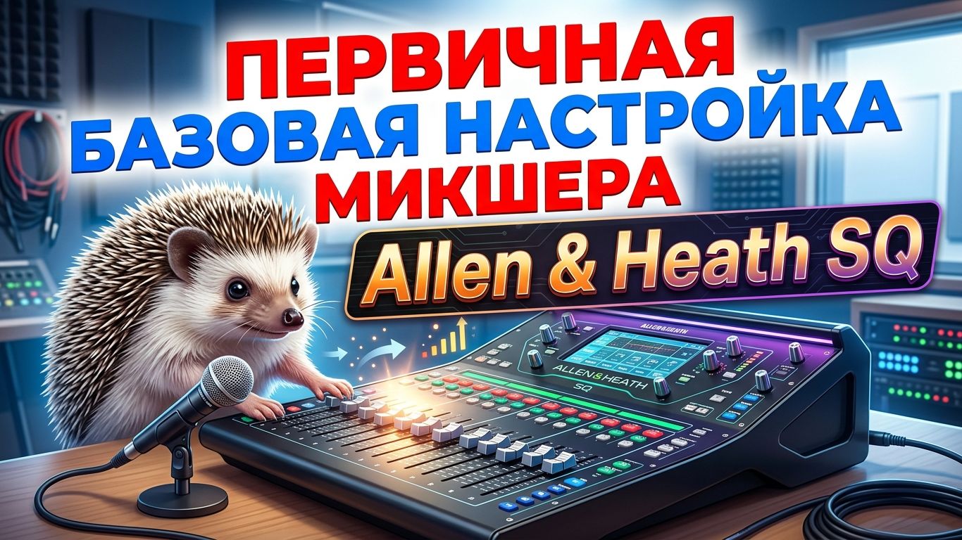 Allen & Heath SQ - первичная настройка микрофонов, минуса и микшера