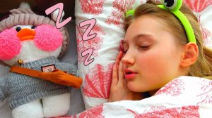 Polina takes care of the little baby