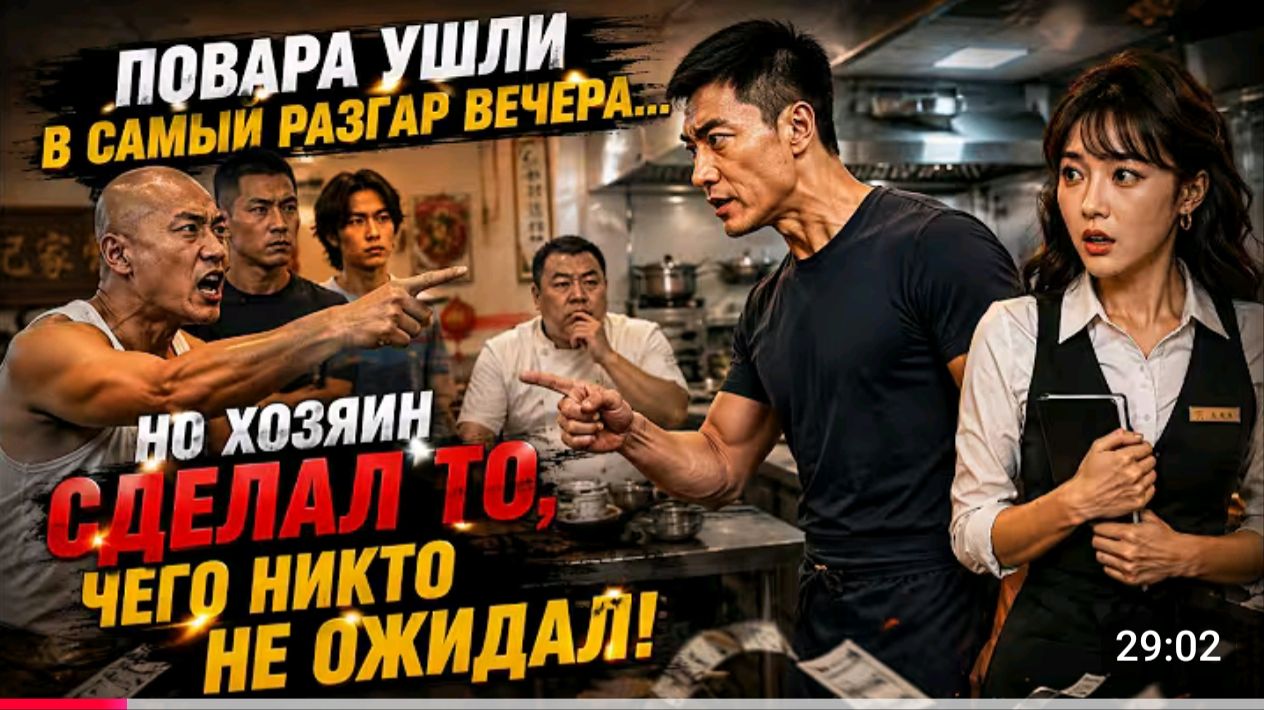 Повара ушли в самый разгар вечера... но хозяин сделал то_ чего никто не ожидал(1080P_HD)