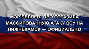 Мэр Беляев: ПВО отразила массированную атаку ВСУ на Нижнекамск — официально