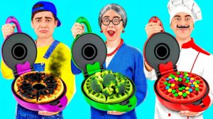 Кулинарный Челлендж# Я против Бабушки # Сумасшедшие Лайфхаки и Рецепты Fun Challenge