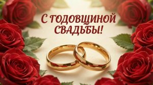 С ГОДОВЩИНОЙ СВАДЬБЫ! 💍 Красивая песня-поздравление | Музыкальная открытка супругам