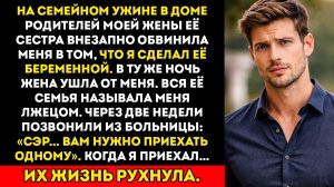 На семейном ужине сестра моей жены обвинила меня в том, что я сделал её беременной. Моя жена ушла…