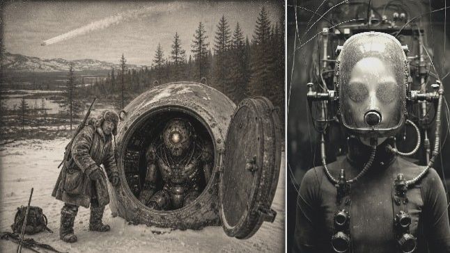 Охотник в Якутии в прошлом веке обнаружил металлическую капсулу с железным мужиком внутри