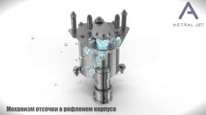 Механизм отсечки для управления струями воды в классических и пешеходных фонтанах (Astral Jet)