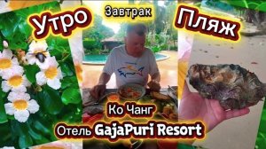 31 серия. Ко Чанг. Утро и завтрак в отеле GajaPuri Resort. Пляжная добыча. Август 2026 г.