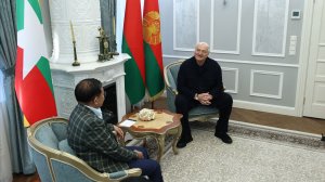 Лукашенко: Дождь у нас – хорошая примета! // Встреча с Президентом Мьянмы