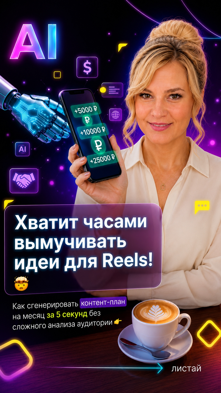 #AISeven I Нейросети I Создание каруселей