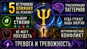 Тревога и тревожность Влияние на психику Патерны Стихии Лишний вес Энергия Внутриличностный конфликт