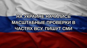 На Украине начались масштабные проверки в частях ВСУ, пишут СМИ