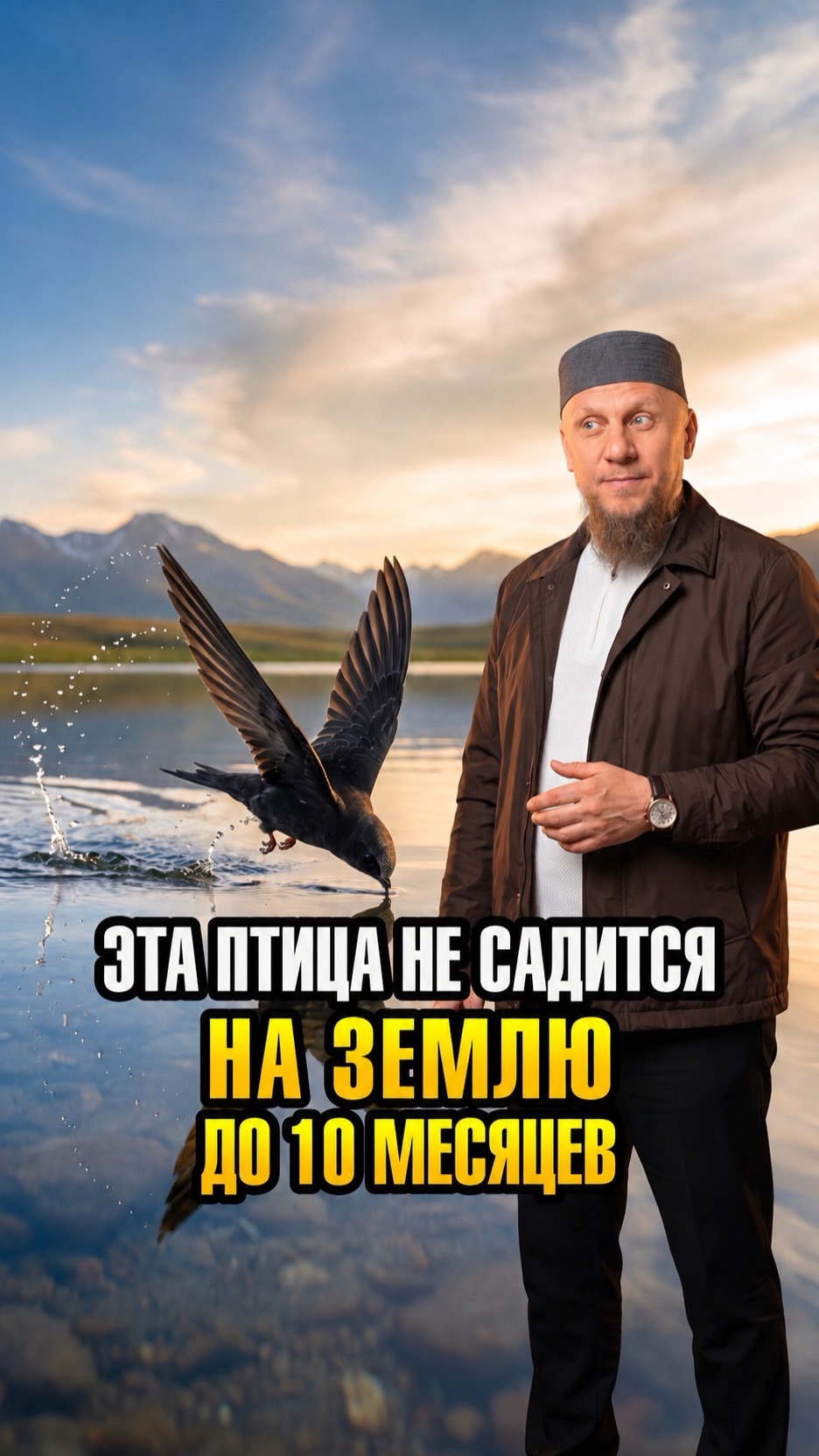 ЭТА ПТИЦА НЕ САДИТСЯ НА ЗЕМЛЮ ДО 10 МЕСЯЦЕВ #ислам #религия #вера