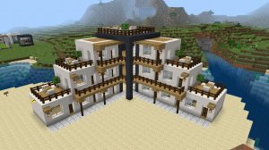 как построить отель в Minecraft (остров 1часть)