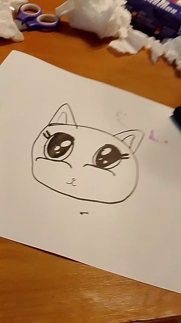 как сделать милый антистресс в види кота 🐱😀