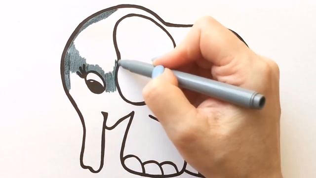 СЛОН / мультик раскраска для детей / НарисуйКа