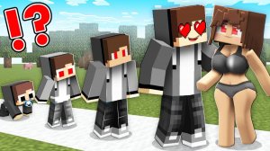 Темная девушка застряли на ОДНОМ БЛОКЕ в анимации ACID Maizen Minecraft