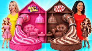 Строим Удивительный Кукольный Домик Жевательная Резинка vs Шоколадный # Смешные Cитуации Bubba