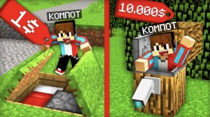 СЕКРЕТНЫЙ ДОМ ЗА 1$ ПРОТИВ СЕКРЕТНЫЙ ДОМ ЗА 10000$ В МАЙНКРАФТ _ Компот Minecraft