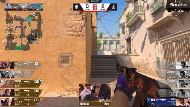 300 IQ PLAY! Снайпер задоминировал всю карту! Фалконс / Falcons Vs Монголз / The MongolZ [EWC CS2]