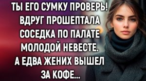 Ты его сумку проверь! Вдруг прошептала соседка по палате молодой невесте. А едва…