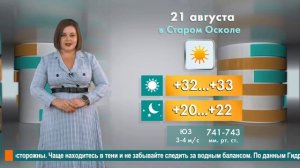 Погода в Старом Осколе на 21 августа