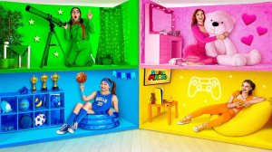 Секретные Домики под Кроватью Четыре Цвета Челлендж от Multi DO Smile