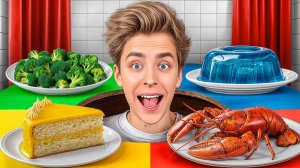 Едим Еду ОДНОГО ЦВЕТА Челлендж ! РОЗОВЫЙ vs ЧЕРНЫЙ А4