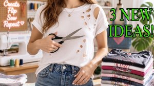 3 НОВЫЕ ИДЕИ ИЗ СТАРЫХ ФУТБОЛОК! БЫСТРО И ПРОСТО - СМОЖЕТ КАЖДЫЙ!