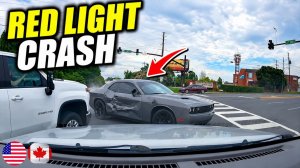 ✅ 🔴 Challenger проехал на красный и влетел в пикап! ДТП и Аварии | Driving Fails #1028
